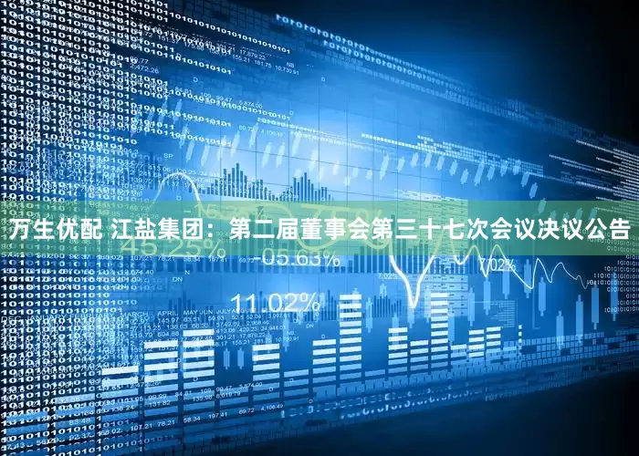 万生优配 江盐集团：第二届董事会第三十七次会议决议公告